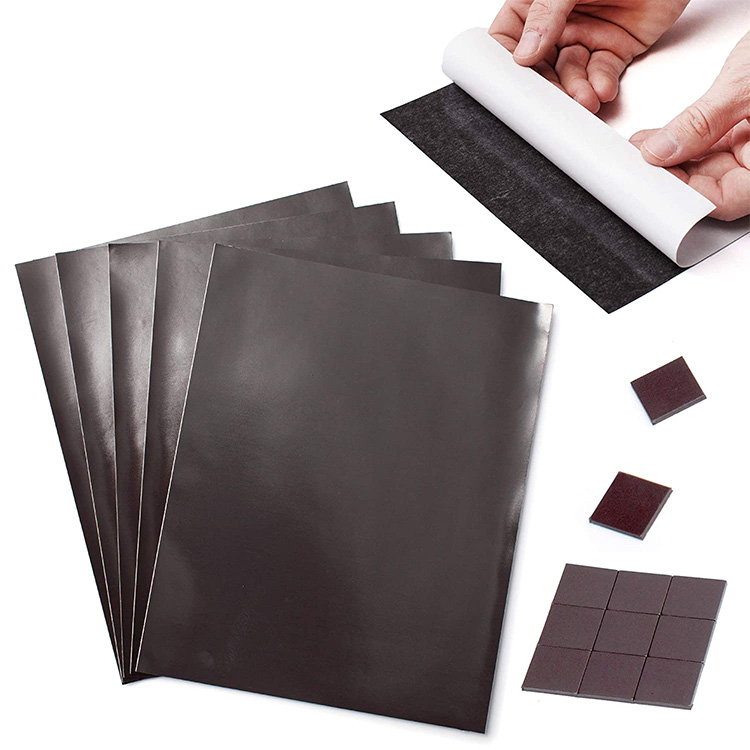Wholesale Flexible Magnetic Sheet Die Cut Flexible Rubber Magnet Sheet With Adhesive