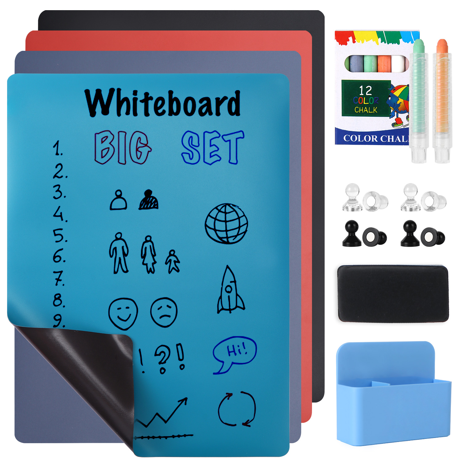 Colored Magnetic White Board Dry Erase Magnetic Fridge Whiteboard For School Office Home Wallpaper
