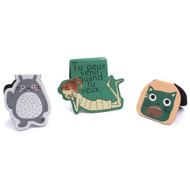 Stationery Set for Kids Magnetic Paper Clips Cute Cartoon Folding Paper Printing Bookmark Magnetic Bookmark
